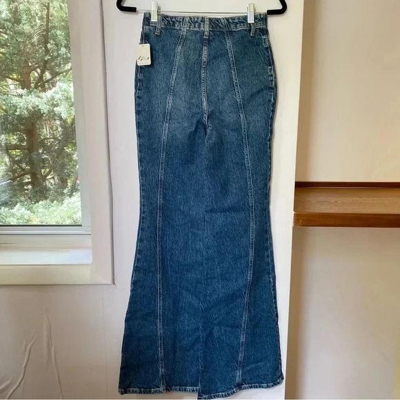 NWT Free People Florence Flare Jeans High Rise Stretch Dark Wash Indigo Blue 31 - Picture 6 of 9